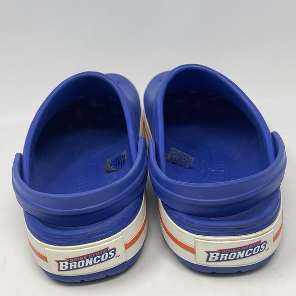 Crocs Crocband Denver Broncos Clogs Sandals Mens 10 Womens 12 Blue Orange Unisex - Picture 10 of 14